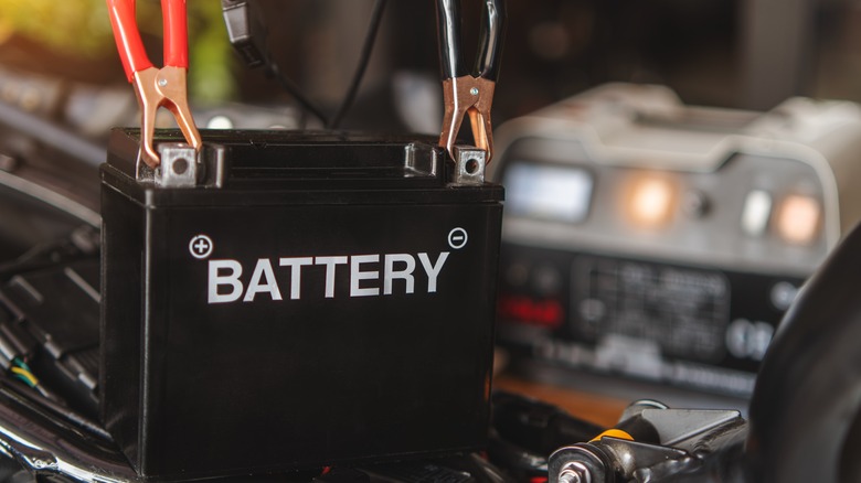 Charging motorcycle battery