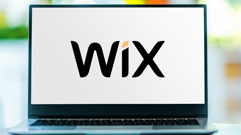 Wix logo on a laptop