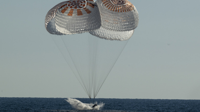 Splashdown space capsule