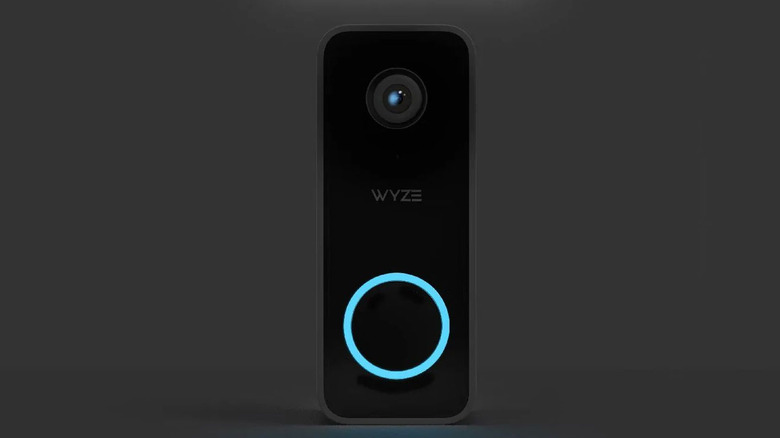 Wyze doorbell camera on gray background