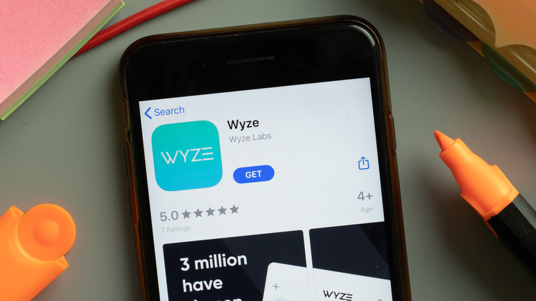 Wyze app on smartphone
