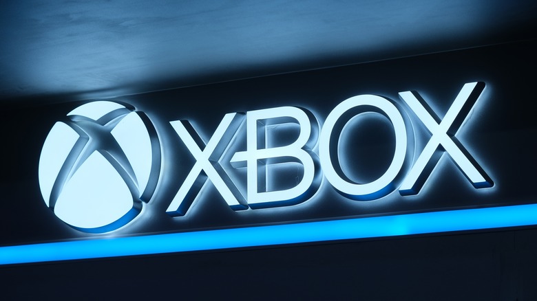 Xbox logo in lights