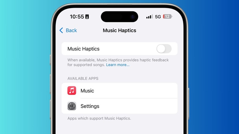 Music haptics on iPhone 