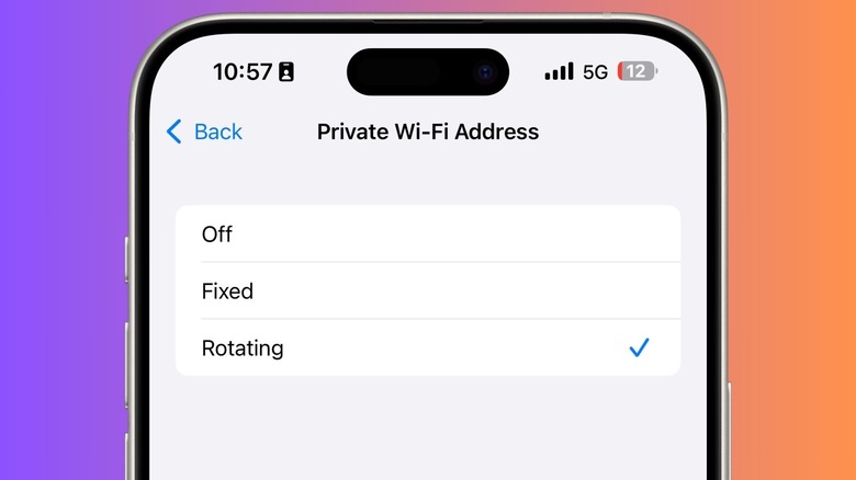 Wi-Fi rotation on iPhone