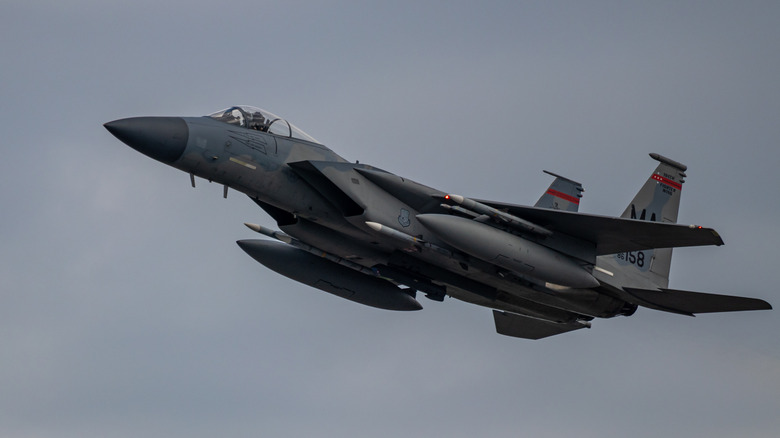 F-15E Strike Eagle flying in Canada