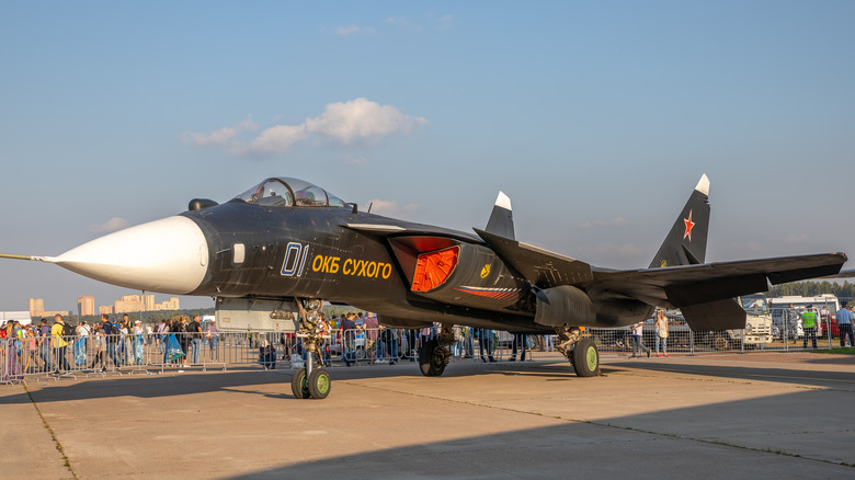 Sukhoi Su-47 ready for take-off