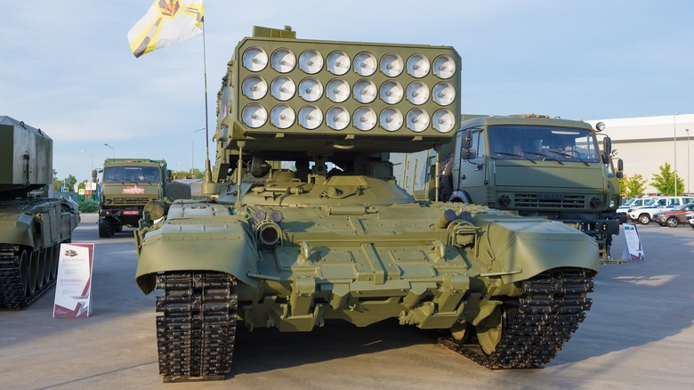 TOS-1 Buratino parked on a road