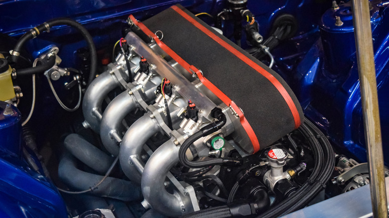 View of a RX-7 four-rotor engine