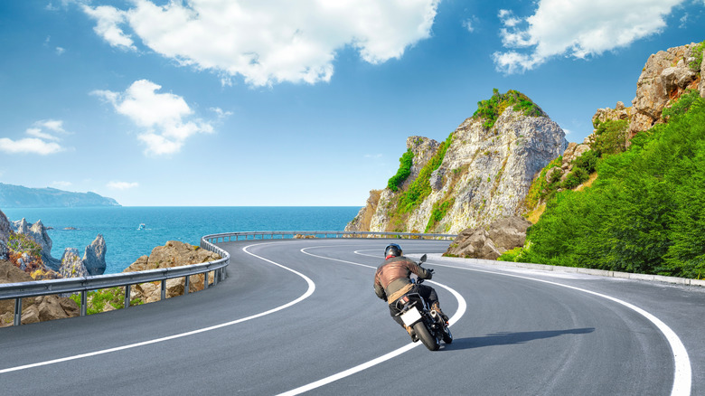 motorcycle on a winding highway