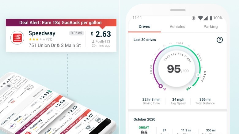 Screenshots of GasBuddy on Android