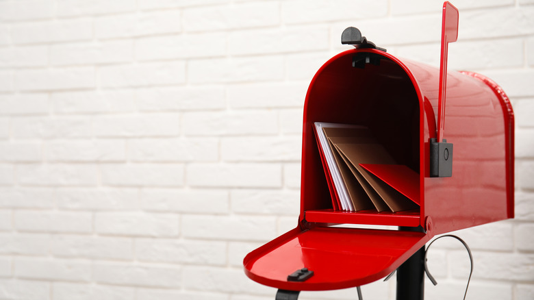 An empty mail box.