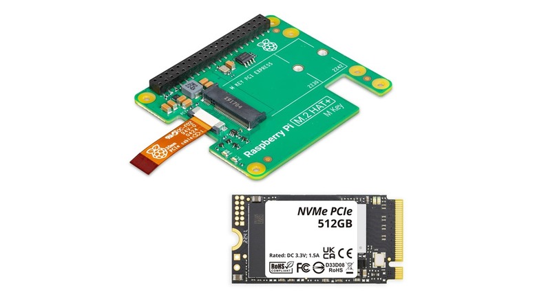 Raspberry Pi M.2 hat and M.2 NVMe SSD