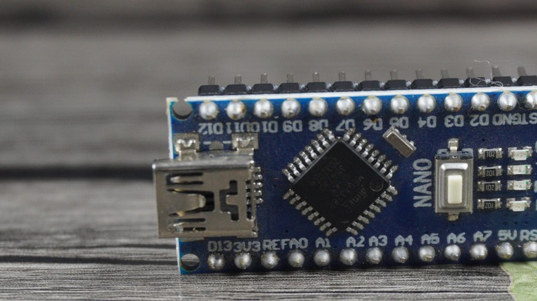 Arduino Nano on its side