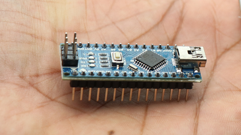 Arduino Nano on the hand