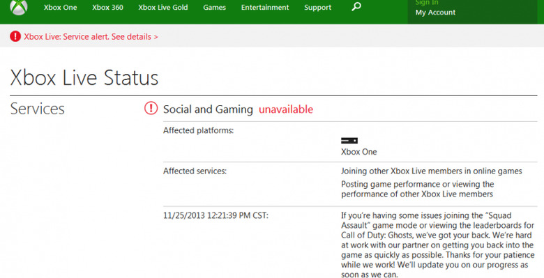 Xbox Live Down For Social And Gaming: It's Not Just You - SlashGear