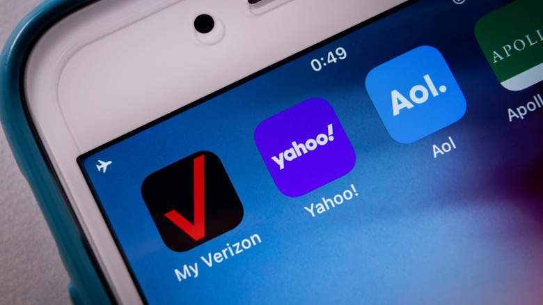 Verizon AOL Yahoo app icons
