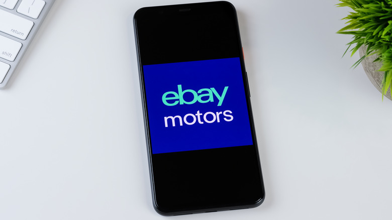 eBay Motors on a phone
