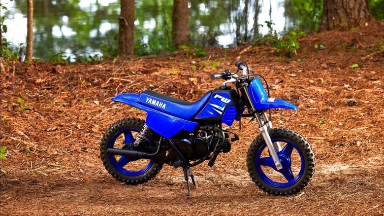 Yamaha PW50 on a trail