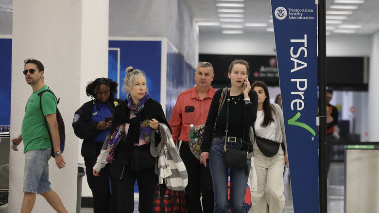 TSA PreCheck sign in airport