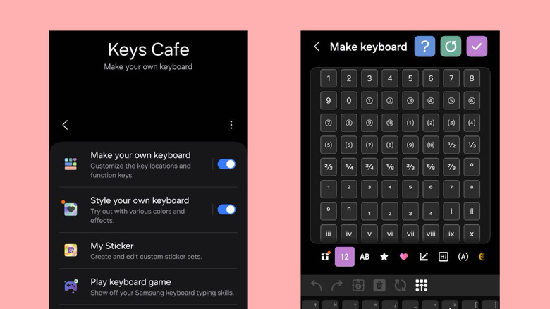 Keys Cafe module configurations on Good Lock on Samsung