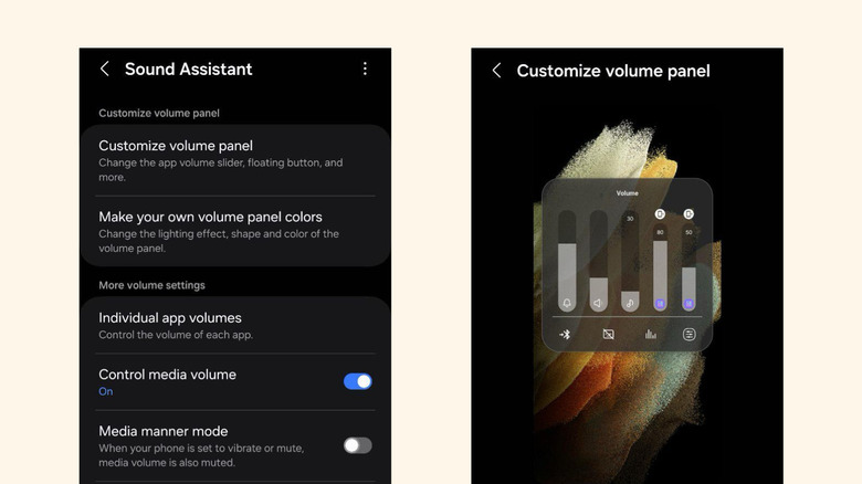 Sound Assistant module configurations on Good Lock on Samsung