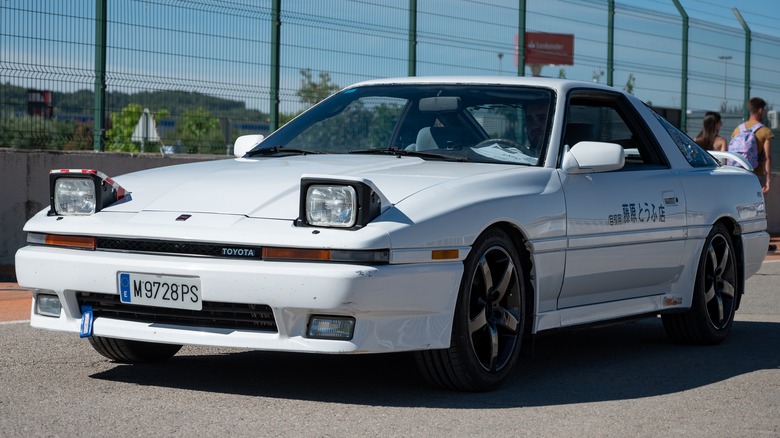 white toyota supra a70