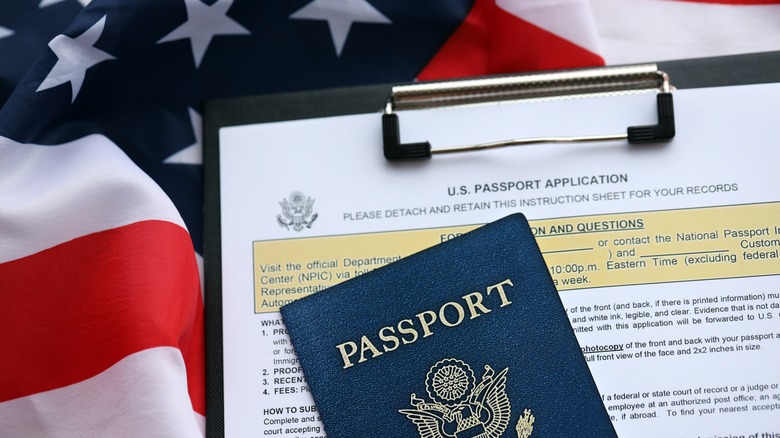 U.S. passport application form