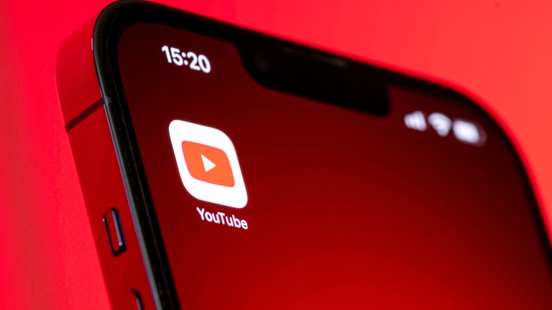 youtube icon on an iphone