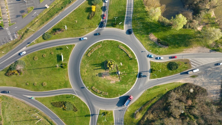 a roundabout