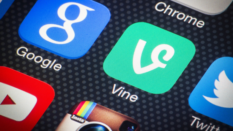 Vine and Twitter icons on Android phone