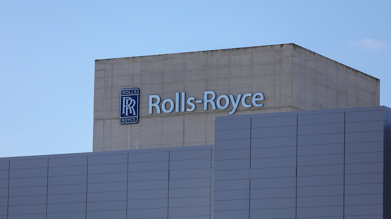 Rolls-Royce logo seen on a building