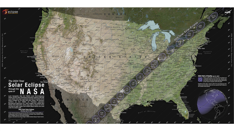 Path of 2024 total solar eclipse