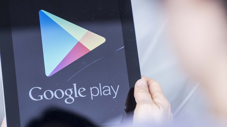 Google Play on tablet