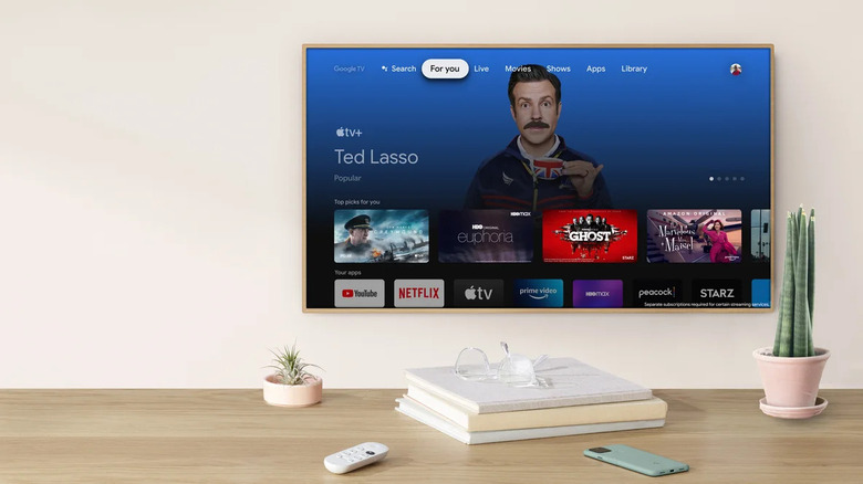 Apple TV with Chromecast on TV