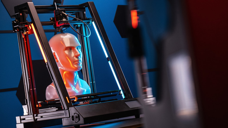 3D printing created human bust