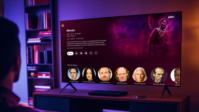 People watching Plex on a TV