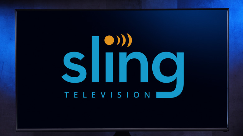 Sling logo on TV screen