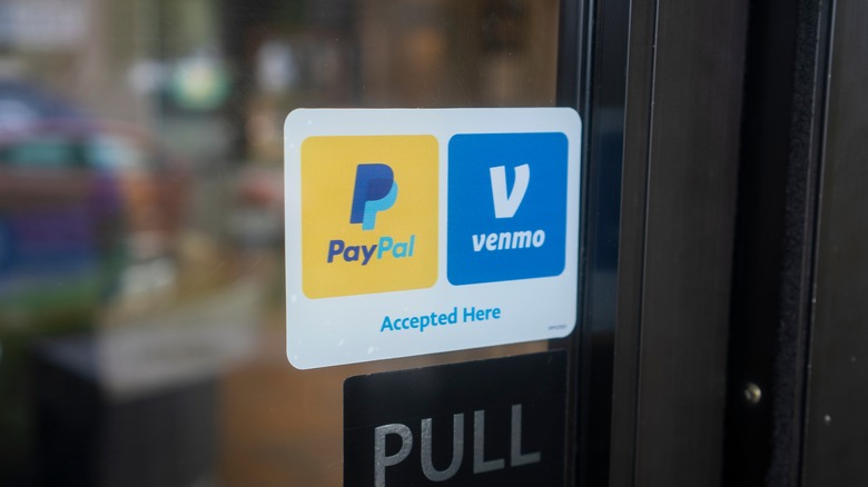 Venmo and PayPal logo stickers