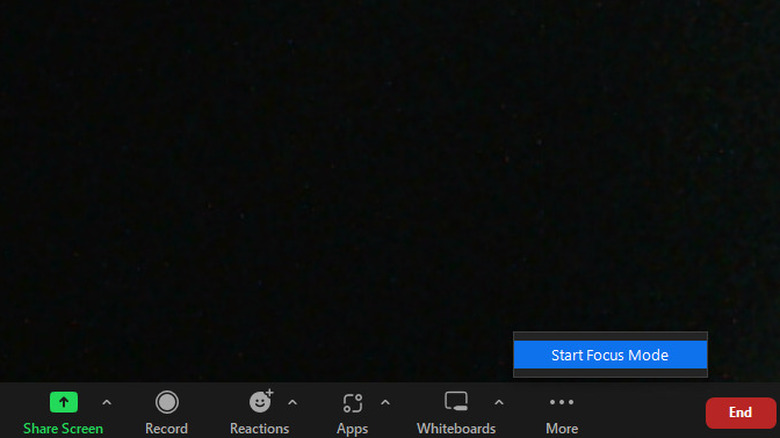 starting focus mode in zoom