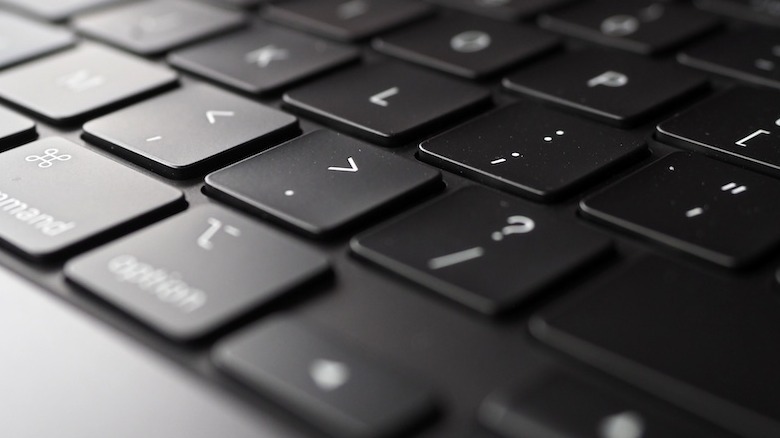 MacBook Pro keyboard close-up