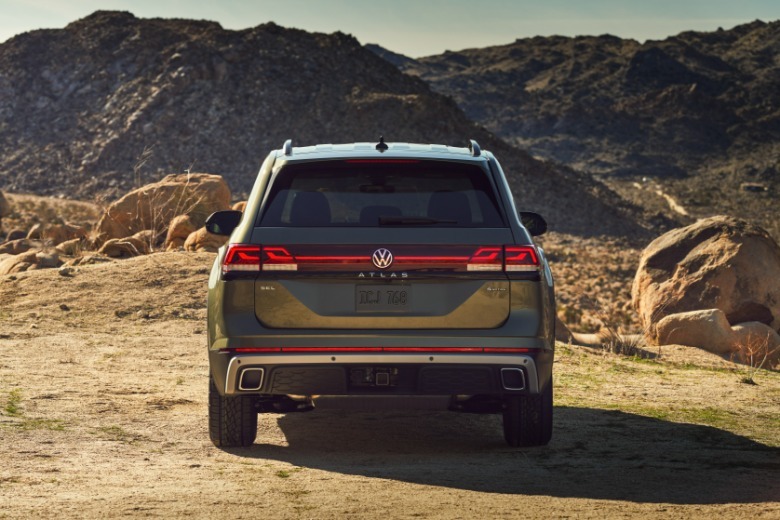 The VW Atlas peak edition's rear