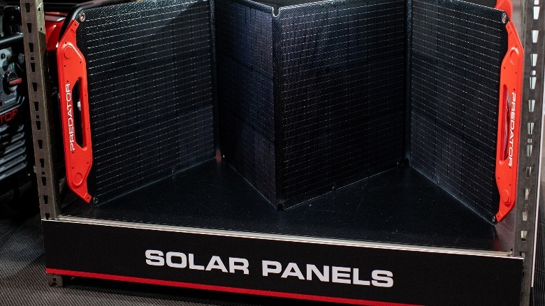 A 2025 Harbor Freight Predator folding solar panel