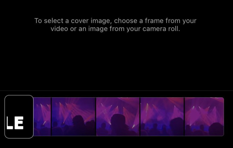 instagram video cover select