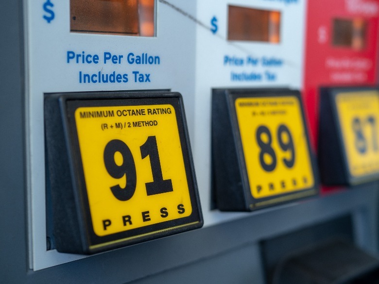 Gas station octane buttons