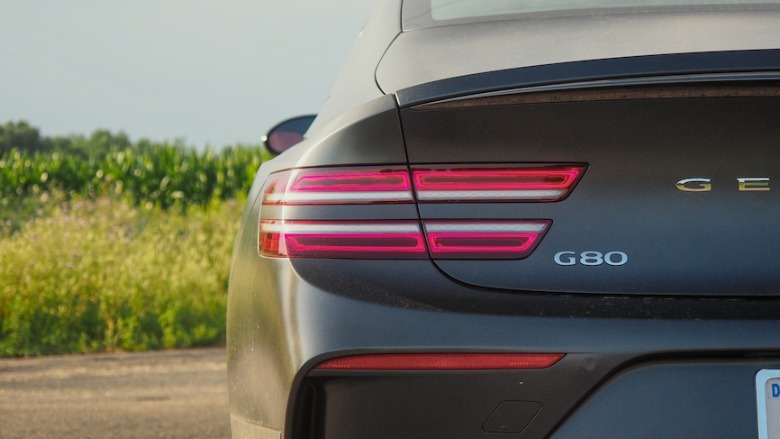 2022 Genesis G80 Sport rear lights