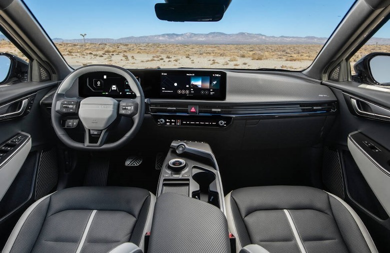 Internal cabin view of the 2024 Kia EV6