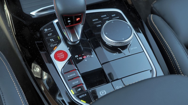 BMW gear selector driving controls