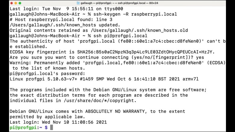 mac terminal with commands