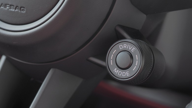 Drive Mode dial on steering wheel