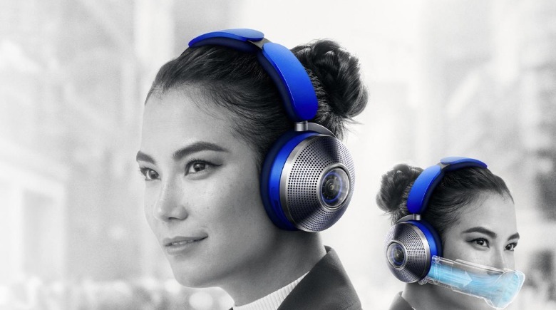 Official render of the Dyson Zone headphones.